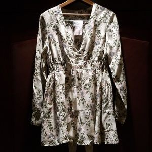 NWT Free People Ivory Floral Dress